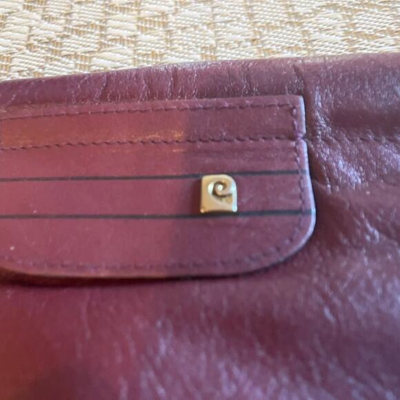Pierre Cardin Paris vintage maroon leather clutch - Picture 8 of 11